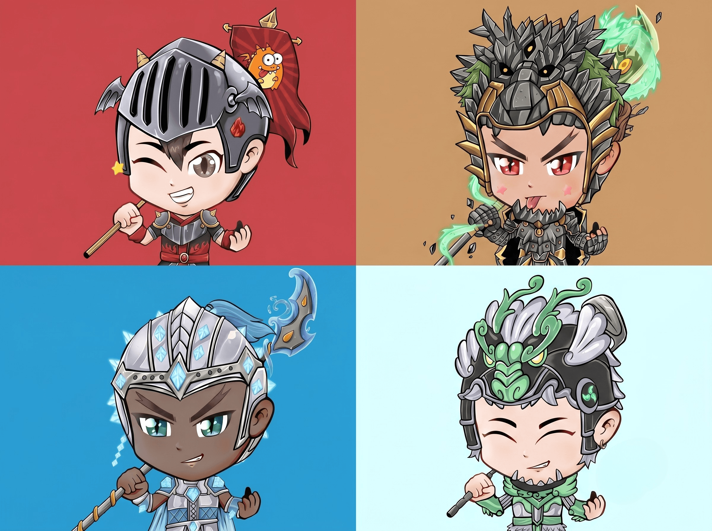 Nakamoto Knights: example NFTs from the collection